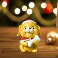 thumbnail image 1 of Estatuilla de resina de Navidad, artesanías de utilería en miniatura adorables pequeñas, adornos decorativos de Navidad, estatuas de decoración de Fes Perro BLESIY Estatuilla Estatua, 1 of 8