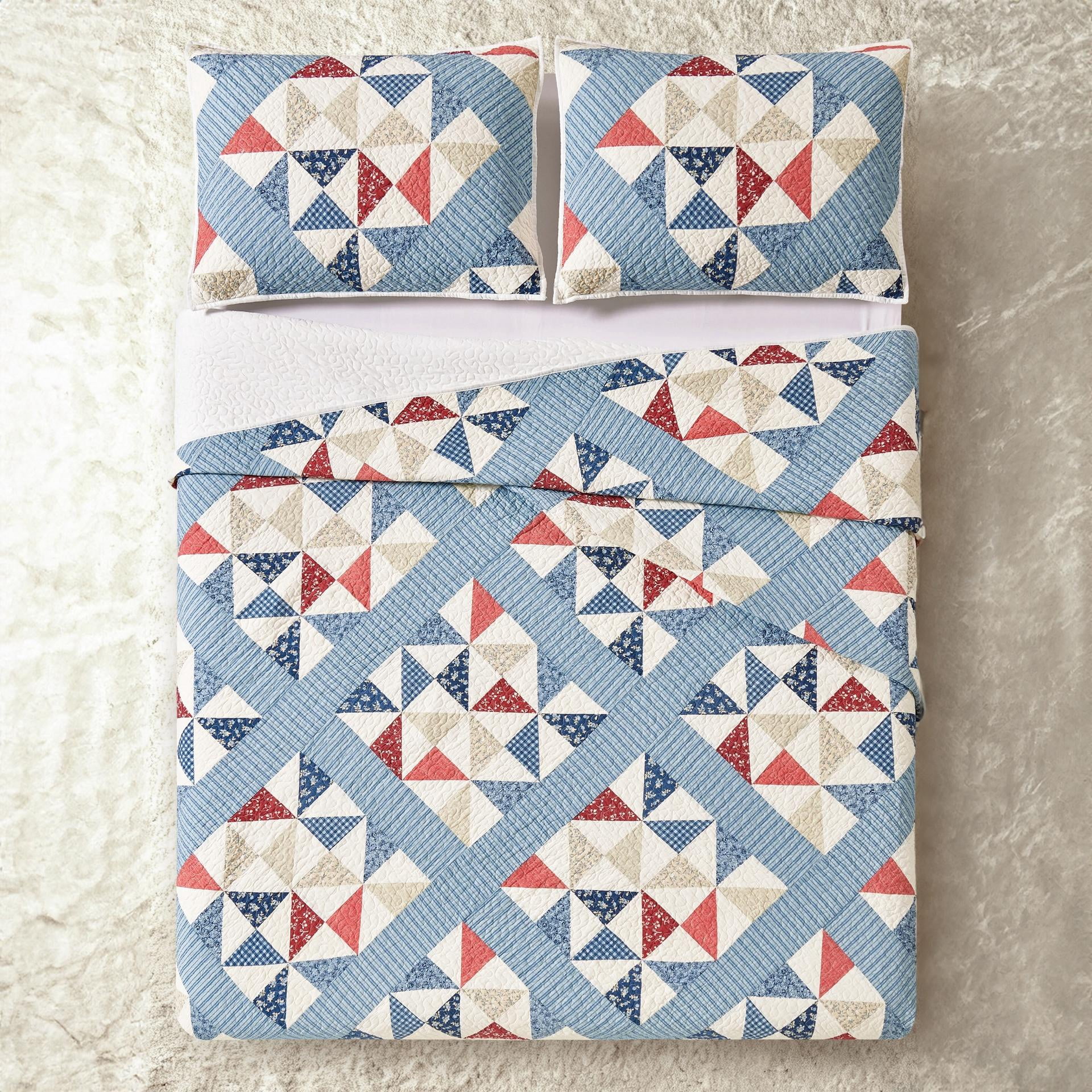 Americana Heartland Pieced Geometric 3-Pc King Quilt Set - Multi, All Ages