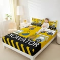 thumbnail image 4 of Castle Fairy 4-Piece King Sheet Set - Excavator, Child Stripes, 4 of 7