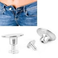thumbnail image 5 of Botones Instantáneos, Botones de Mezclilla sin Costura, Botón a Presión Desmontable de Repuesto para Ropa para Reparación del Hogar para Unirse a la(Hebilla de jeans blanco brillante de 20 mm), 5 of 5