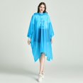 thumbnail image 3 of TNOBHG Adult Raincoat Eva Transparent Hooded Raincoat Adult Unisex Mid-length Poncho Solid Color Raincoat, 3 of 8