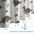 thumbnail image 6 of Light Beige Dinosaurs Landscapes Pattern Shower Curtain 36"x72" ,Bathroom Decorative Shower Curtains Set with 12 Hooks,Modern Waterproof Washable Shower Curtain, 6 of 6
