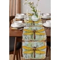 thumbnail image 4 of Vintage Dragonfly Table Runner 90 Inches, Abstract Retro Oil Painting Bed Runner Dresser Scarves Tabletop for Indoor Outdoor Parties/Ceremony/Banquet, 13" x 90", 4 of 8