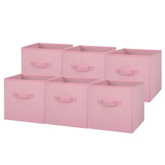 Casafield Collapsible Fabric Storage Cubes - Set Of 6, Sandy Beige, 10.5" X 10.5" X 11" Foldable Organizer Bins