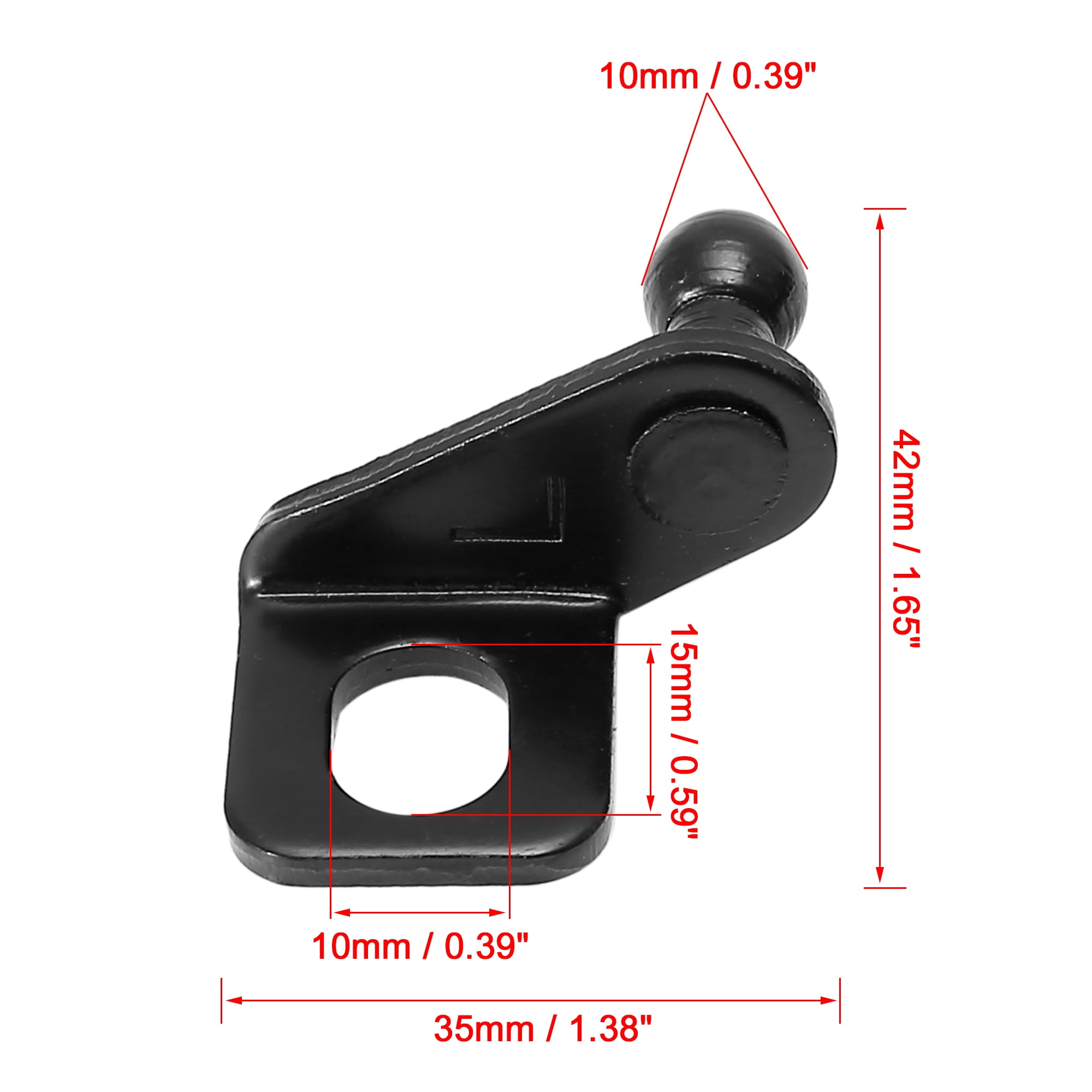 Unique Bargains 2 Pair 10mm Ball Studs Mounting Brackets for Gas Struts 42x35x21mm