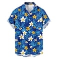 thumbnail image 4 of Cllios Hawaiian Shirts for Men Big and Tall Tropical Print Beach Tops Loose Fit Cuban Collared Short Sleeve T-shirts Oversized Button Down Bowling Shirts S-5XL, 4 of 6
