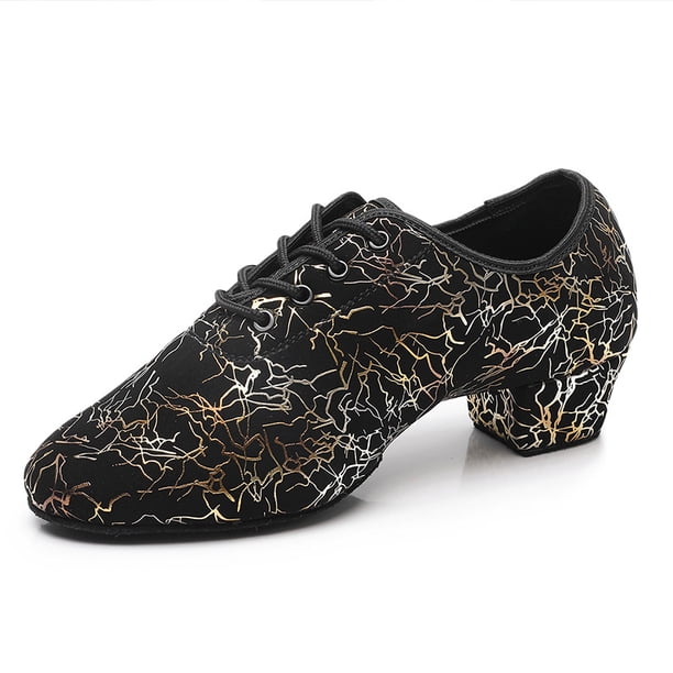 Zapatos de baile latino para hombre y mujer, zapatos de baile de tacón bajo, tacón plano, suela suave, otoño e invierno, para hombre