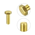thumbnail image 4 of Unique Bargains Brass Hex Bolts, M8x25mm 3 Pack Fully Thread Grade 4.8 Machine Screws, 4 of 4