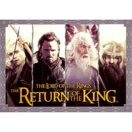 Lord of the Rings Return of the King movie cast 2003 promo postcard (Aragorn Gandolf Gimli Legolas)