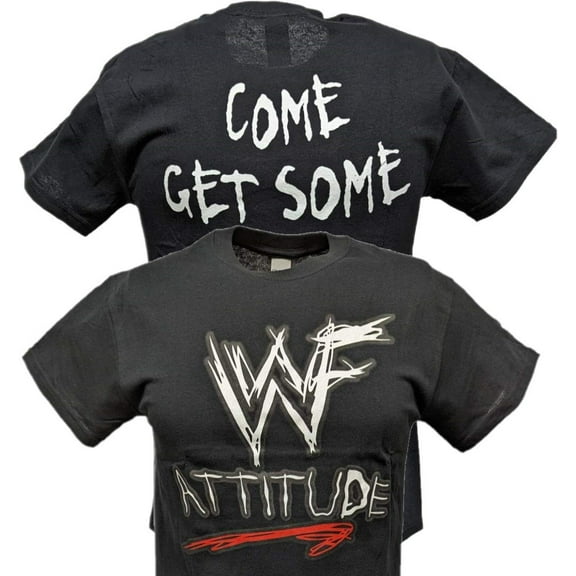 WWF Attitude Come Get Some Mens Black T-shirt