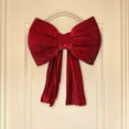 thumbnail image 6 of Large Red Velvet Bow, Oversized Velvet Christmas Bow, Giant Christmas Tree Topper Bow, Luxury Xmas Decor, Big Decor Bow for Room Wall Backdrop, Ribbon Tie for Wedding Birthday Party Supplies, 6 of 6