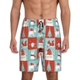 thumbnail image 3 of Lsque Warm Christmas Memories Mens Sleep Pajama Shorts,Short Pajama Pants, Cotton Ultra-Soft Knit-Small, 3 of 9