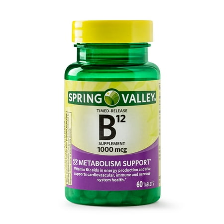 (2 Pack) Spring Valley Vitamin B12 Timed Release Tablets, 1000...