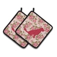thumbnail image 1 of Caroline's Treasures Labrador Shabby Chic Roses Paire de Supports de Pot BB1076-RS-PK-PTHD 7.5HX7.5W Multicolore, 1 of 3