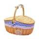 thumbnail image 2 of Cesta de picnic de mimbre portátil de estilo vintage con cuerpo tejido de mimbre. Pequeño, 2 of 9