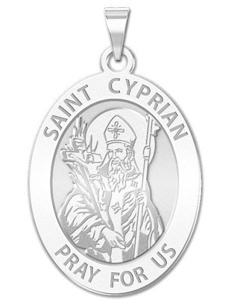or Sterling Silver PicturesOnGold.com Saint Brogan Round Religious Medal Oval 14K Yellow or White Gold