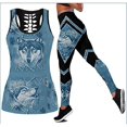 thumbnail image 1 of Yoga Suit Vest And Leggings Moisture Wicking Sunflower Moon Design Sport Fitness Home Gym Tight, 1 of 2