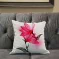 thumbnail image 5 of Amrita Sen Waterflower Indoor/Outdoor Pillow with Removable Cover in White Pink Green20x20, 5 of 5