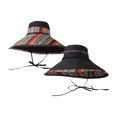thumbnail image 3 of Bibifish Womens Reversible Wide-Brim Bucket Hat Striped Pattern Hat Soft Lightweight Adjustable Chin Strap Casual Vacation Travel Beach & Outdoor Sunshade Cap, 3 of 3