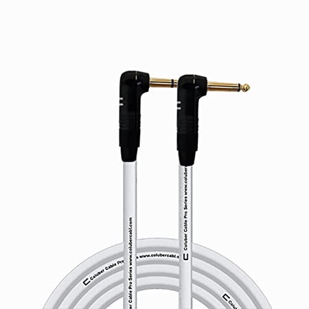 Coluber Cable Right Angle 1/4" TRS - Right Angle 1/4" TS Pro 3-Pin Connector