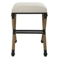 thumbnail image 2 of Uttermost Firth 28" Coastal Iron and Fabric Counter Stool in Beige and Natural, 2 of 7