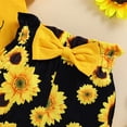 thumbnail image 7 of Sinhoon Kids Baby Girl Floral Outfits Letter Print Short Sleeve Shirt Floral Shorts 2PCS Summer Clothes, 7 of 7