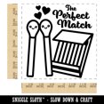 thumbnail image 2 of The Perfect Match Matches in Love Valentine's Day Square Rubber Stamp Stamping Scrapbooking Crafting - Medium 1.75in, 2 of 7