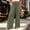 *Green, variant on ClodeEU Women's High Waisted Smocked Waist Wide Leg Pants,Casual Flowy Summer Trousers with Pockets Beige,Women's Plus L