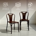 thumbnail image 3 of Ilios Innova | Set de 4 Sillas Bitsrot de Polipropileno Café, Diseño Minimalista con Acabado Textura Madera, Sillas Apilables para Comedor, Jardín, Restaurante o Cafetería, Resistentes y Ergonómicas, 3 of 9