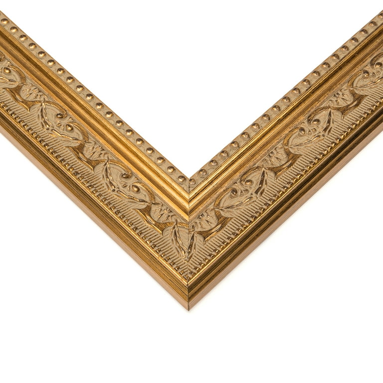 6x10 Traditional Antique Gold Complete Wood Picture Frame with UV Acrylic,  Foam Board Backing, & Hardware - Bed Bath & Beyond - 38555180