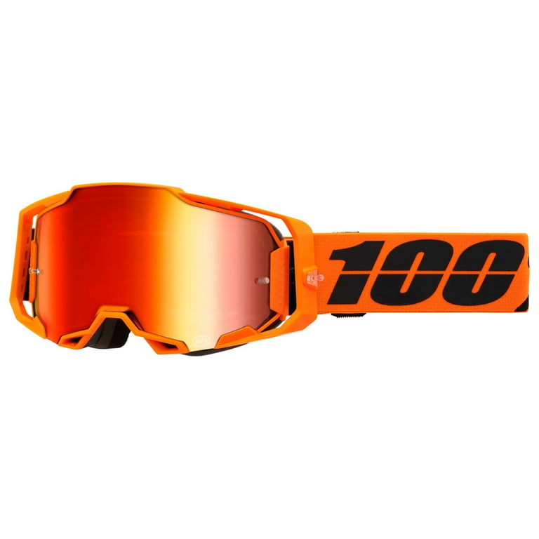 100% Armega Goggles - CW2 Orange/Black Frame - Mirrored Lens