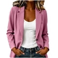 thumbnail image 3 of Womens Suit Jacket Two Buttons Notched Lapel Business Office Blazer Workwear Suit Jackets, 3 of 7