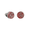 Ox.Silver & Cinnabar, variant on Taoist Stud Earrings Jin Guang Seal S925 Oxidized Silver Finish Unisex Jewelry