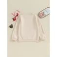 thumbnail image 4 of Bagilaanoe Little Girl Casual Sweatshirt Toddler Long Sleeve Letter Print Pullover 1T 2T 3T 4T 5T 6T 7T Kids Loose Tee Tops, 4 of 9