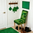 thumbnail image 7 of AYktou St. Patrick's Day Chair Covers, Stretchable Shamrock Green Clover Dining Table Chair Slipcover Elastic Straps Removable Washable Chair Cover for Dining Room Hotel Party Spring Decorations, 7 of 7