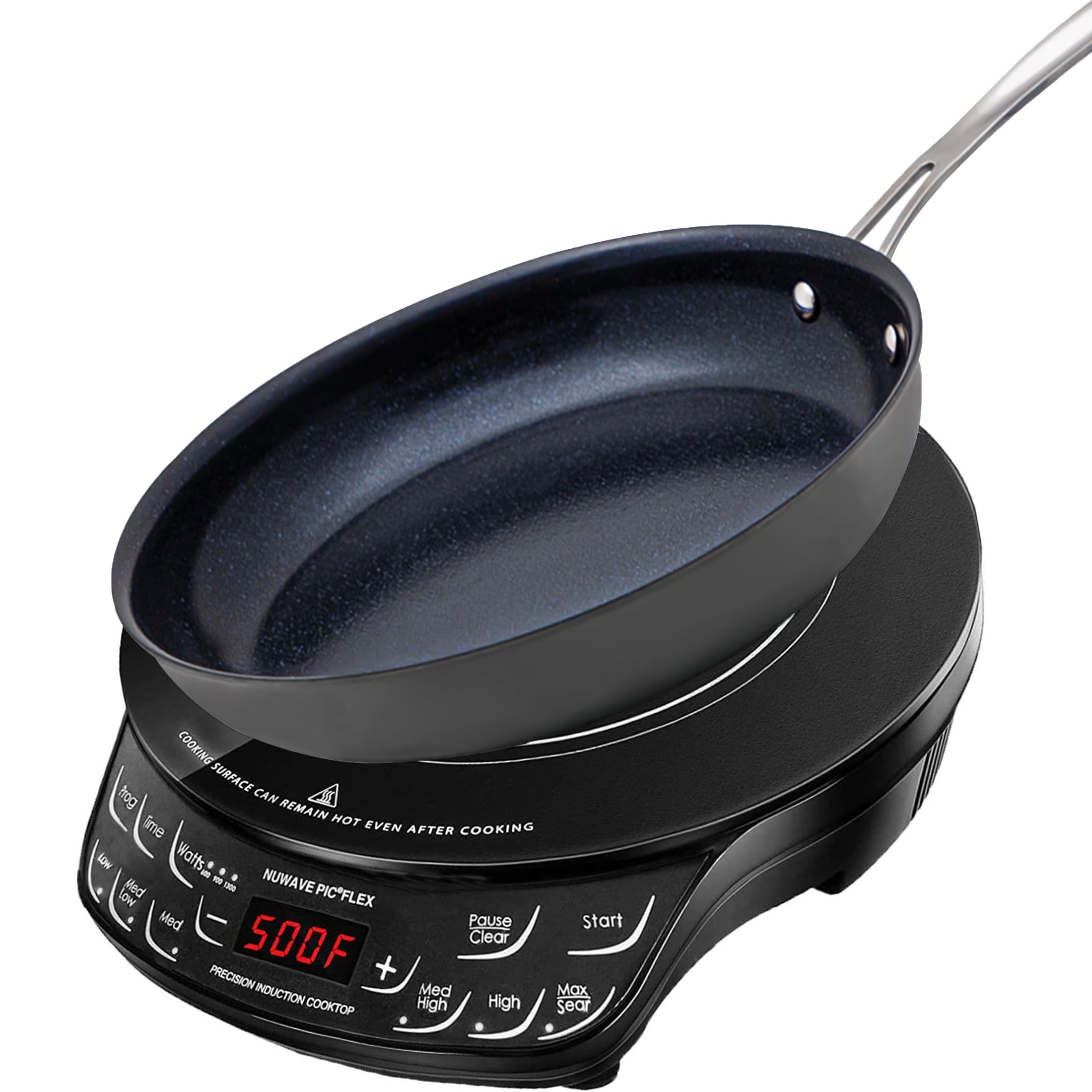Nuwave 652185000000 NuWave PIC FLEX Induction Cooktop with 9 Non-Stick  Healthy Ceramic Fry Pan Included (PIC Flex + 9 Fry Pan)