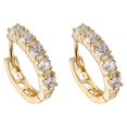 thumbnail image 1 of MasteelfCA 1 Pair Diamond-encrusted Ear Ring Electroplating Zircon Ear Ring, 1 of 7