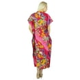 thumbnail image 4 of Bimba Women Long Cotton Kaftan Floral Night Wear Classic Caftan Dress, 4 of 5