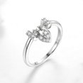 thumbnail image 2 of Heart Ring Geometric Stainless Steel Ring for Men and Women Simple Heart Lock Design Unisex Jewelry Gift Ideas, 2 of 3
