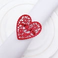 thumbnail image 4 of Valentine Napkin Rings,Heart Napkin Rings,Hollow-Out Heart Napkin Rings Table Decorations Heart Napkin Holders for Valentine's Day Wedding Anniversary Family Party Table Decoration(Red), 4 of 9