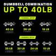 thumbnail image 6 of PRCTZ 40lb Adjustable Dumbbell Set, Chrome & Black, 6 of 8