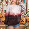 thumbnail image 6 of KPOPLK Toddler Girls Crewneck Sweatshirts, 2 Pack Kids Graphic Long Sleeve Shirts Pullover Cotton Tops(11-12 Years,Brown), 6 of 6