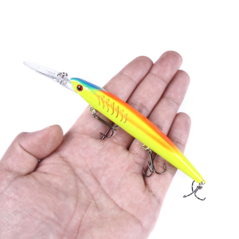 HENGJIA Minnow Bass Fishing Lures, Jerkbait Lure Set Hard Baits Deep Diving Crankbait for Catfish Walleye Trout Fishing Bait 6Pcs/kit