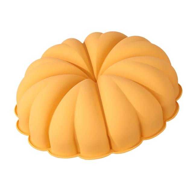 Silicone Pumpkin Cake Pan Non-Stick Baking DIY Candle Making Tool Durable Flexible Oven Easy Release Home Kitchen