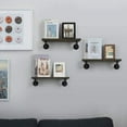 thumbnail image 5 of 6 Pack Industrial Iron Pipe Brackets Wall Mounted Floating Shelf Home DIY Decor, 5 of 11