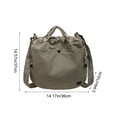 thumbnail image 3 of Bolso tote de nailon con cierre de cordón, bolso bandolera informal, bolso ligero para viajes y trabajo, bolso de mano de estilo japonés para uso diario., 3 of 6