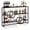 Black, variant on RUIE Wall Mounted Wine Rack 47 in Large Floating Bar Shelves, 220 lbs, Metal, 47 in x 8 in x 30.5 in, Black