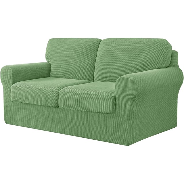 CHUN YI Stretch Checks Spandex Sofa Cover Separate Backrests Cushions Cover Slipcover