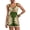 Green, variant on Women'S Cut Out Twist V Neck Romper Sleeveless High Waisted Boho Shorts Jumpsuit L