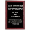 Aarco Products CDC2418 1-Door Enclosed Changeable Letter Board - Cherry